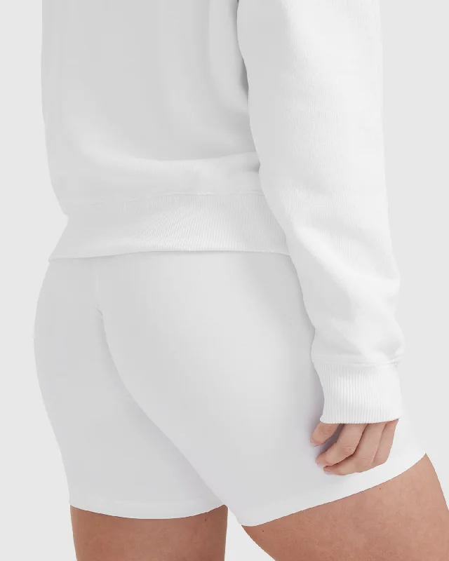 All Day Lightweight Oversized Sweatshirt | White