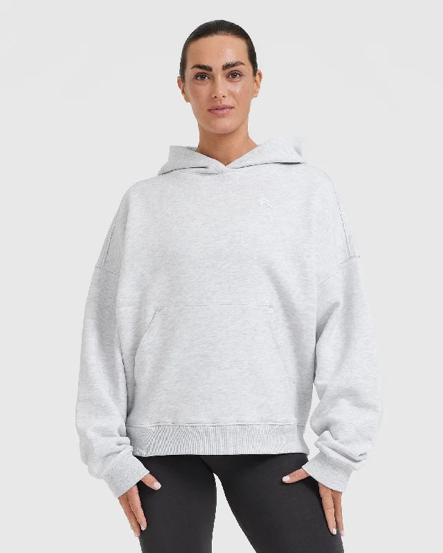 All Day Oversized Hoodie | Light Grey Marl