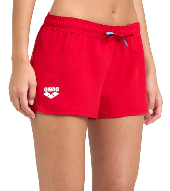 Arena Women's Solid Team Shorts Red