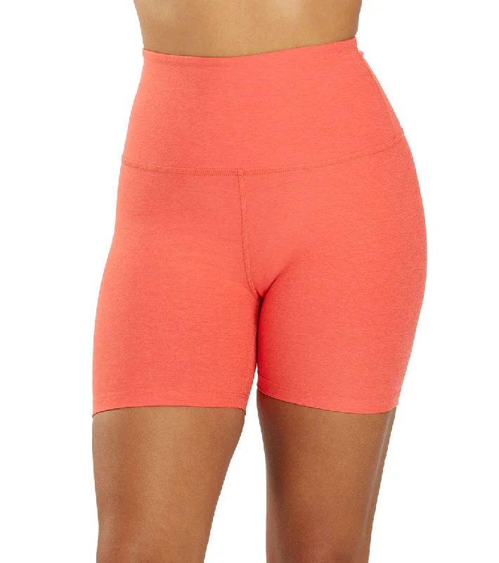 Beyond Yoga Spacedye Keep Pace Biker Shorts Red Ash Heather