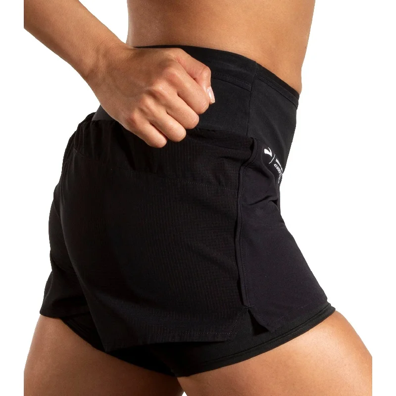 Brooks 3 Inch High Point 2.0 2 In 1 Womens Running Shorts - Black