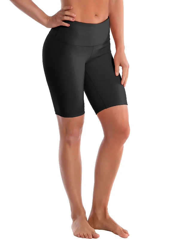 8"" High Waist Yoga Shorts black