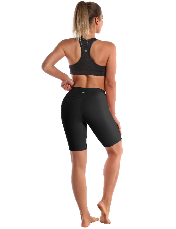 8"" High Waist Yoga Shorts black