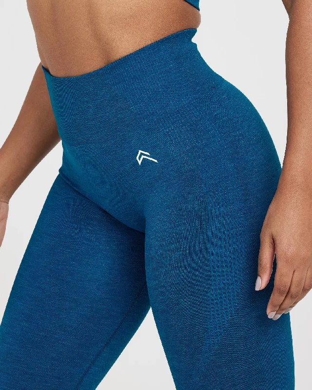 Classic Seamless 2.0 Leggings | Petrol Blue Marl