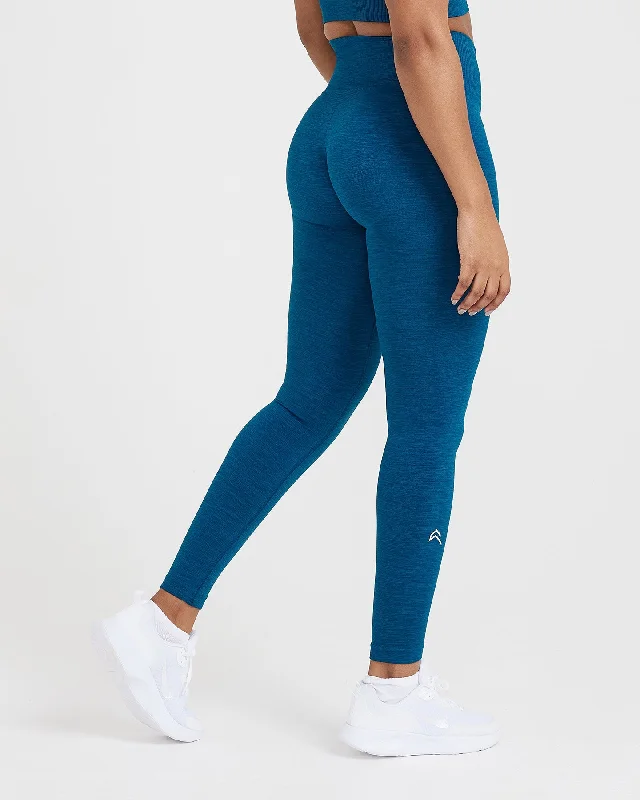 Classic Seamless 2.0 Leggings | Petrol Blue Marl