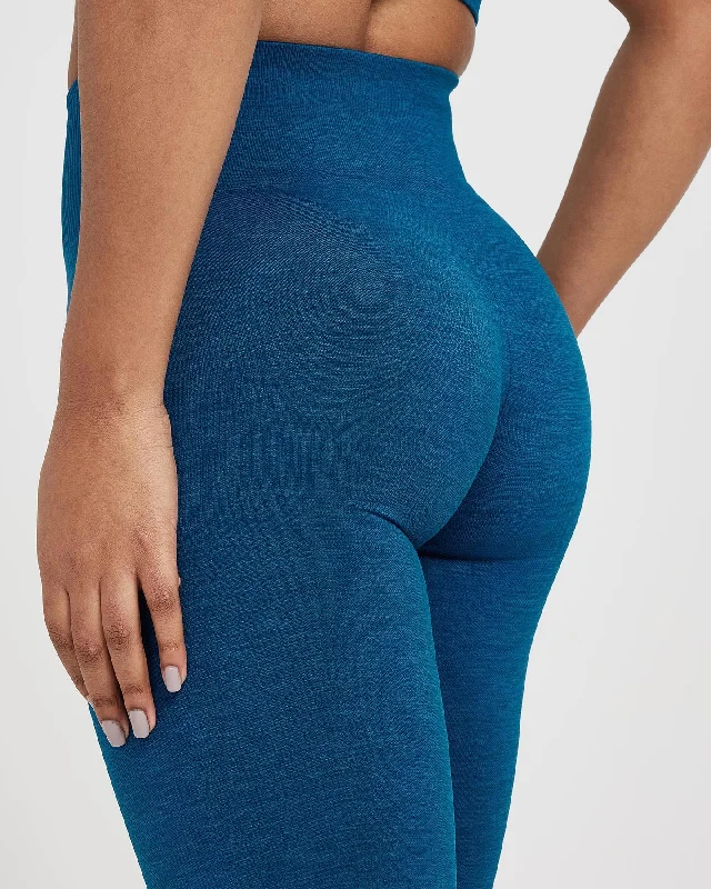 Classic Seamless 2.0 Leggings | Petrol Blue Marl