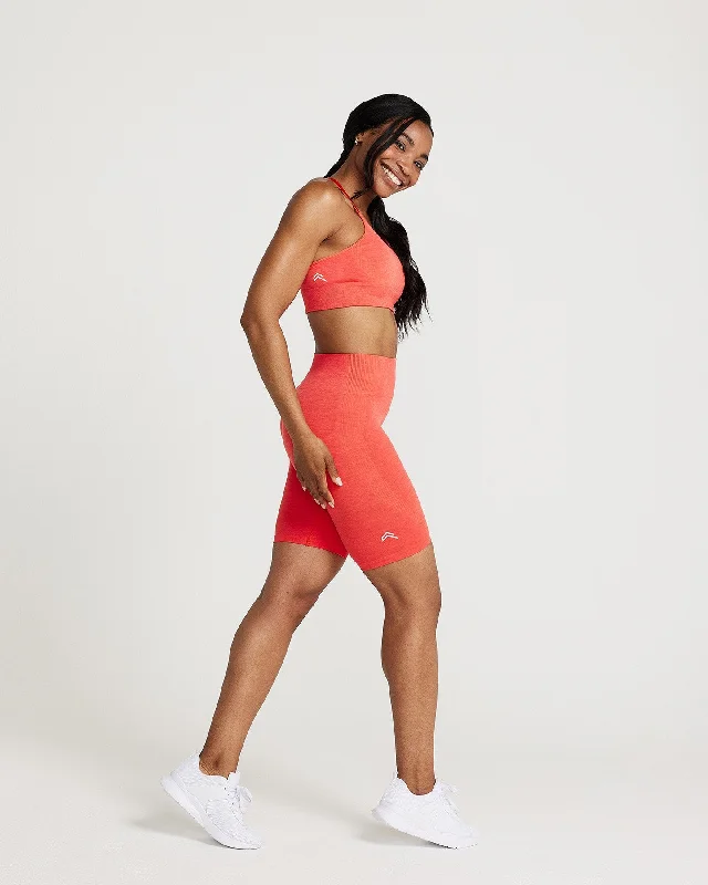 Classic Seamless Cycling Shorts | Coral Marl