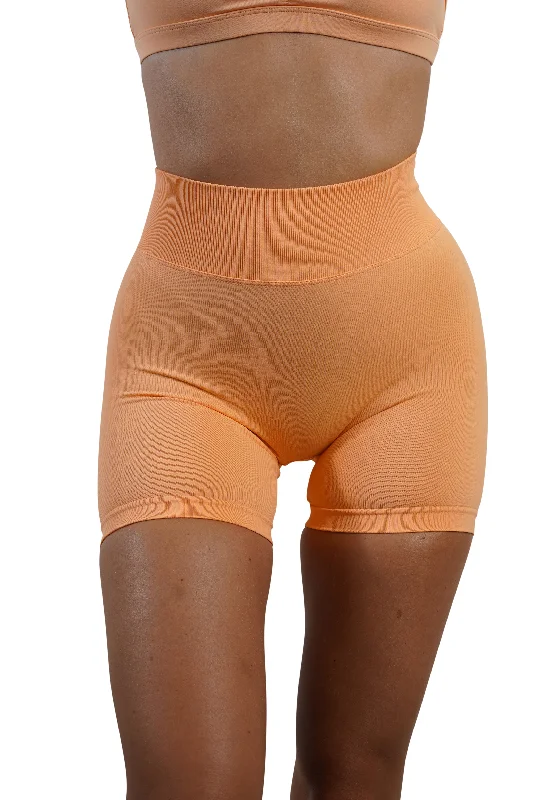 CORE SCRUNCH SHORTS - SHERBERT ORANGE