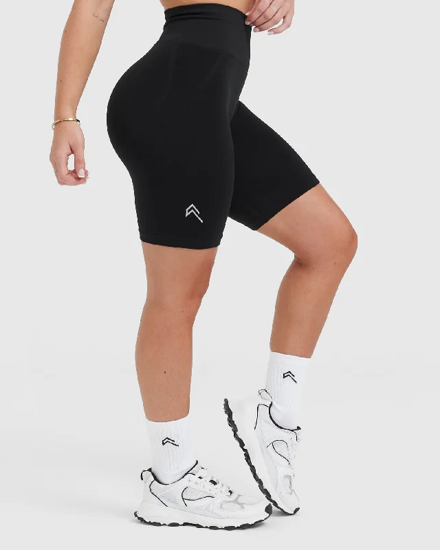 Effortless Seamless Cycling Shorts | Black