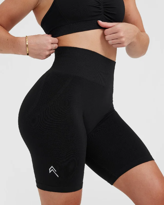 Effortless Seamless Cycling Shorts | Black