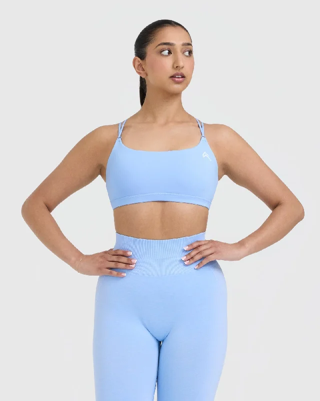 Everyday Cross Over Bralette | Powdered Blue