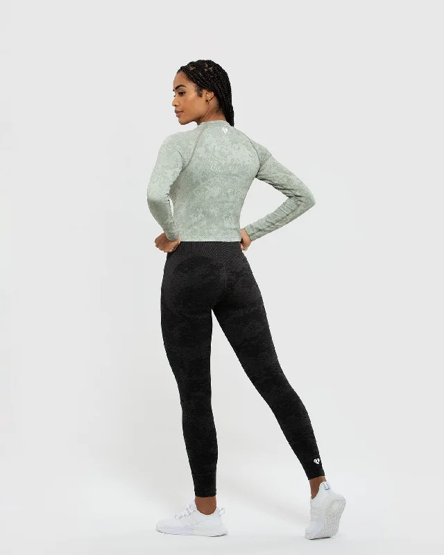 Evolution Seamless Long Sleeve Midi Top | Olive