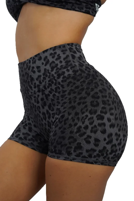 LEOPARD LUXE SHORTS - BLACK