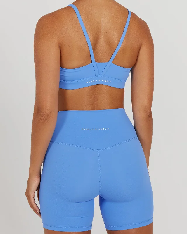 LUXE BIKER SHORTS V2 - AERIAL BLUE