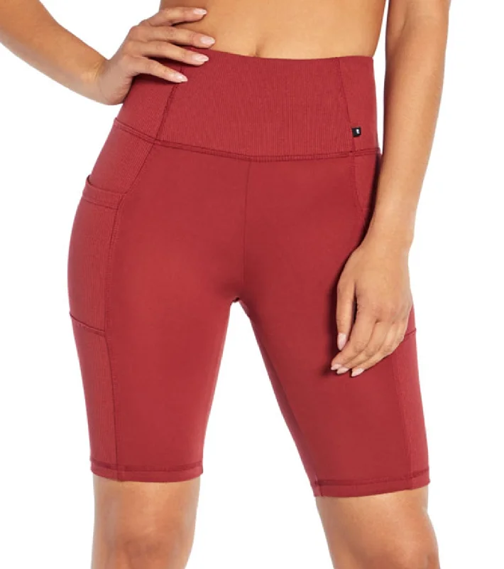 Marika Belle Bermuda Yoga Shorts Burnt Russet