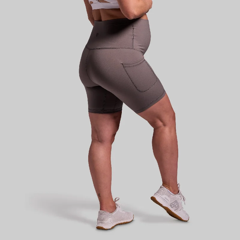 Maternity Biker Short (Grey)