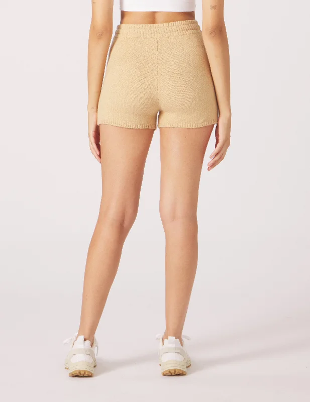 Merino Short: Tan