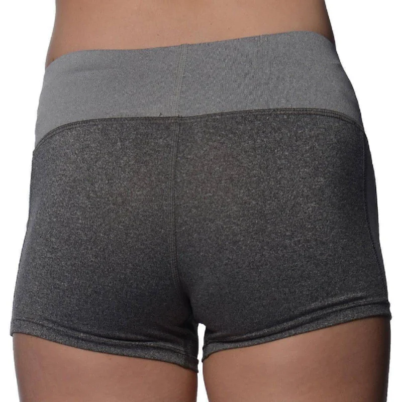 More Mile Marl Running Womens Short Tights - Grey