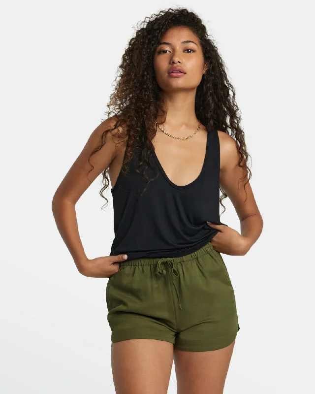 New Yume Drawcord Shorts - Dark Olive