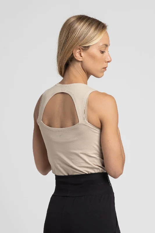 Organic Cotton Half Moon Open Back Tank Top