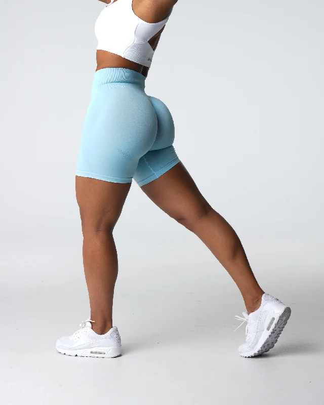 Pastel Blue Contour Seamless Shorts