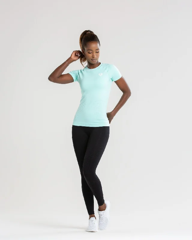 Power Seamless T-Shirt | Bleached Aqua