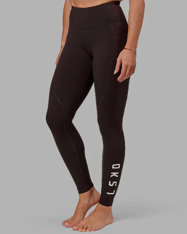 Rep X-Long Leggings - Dark Walnut