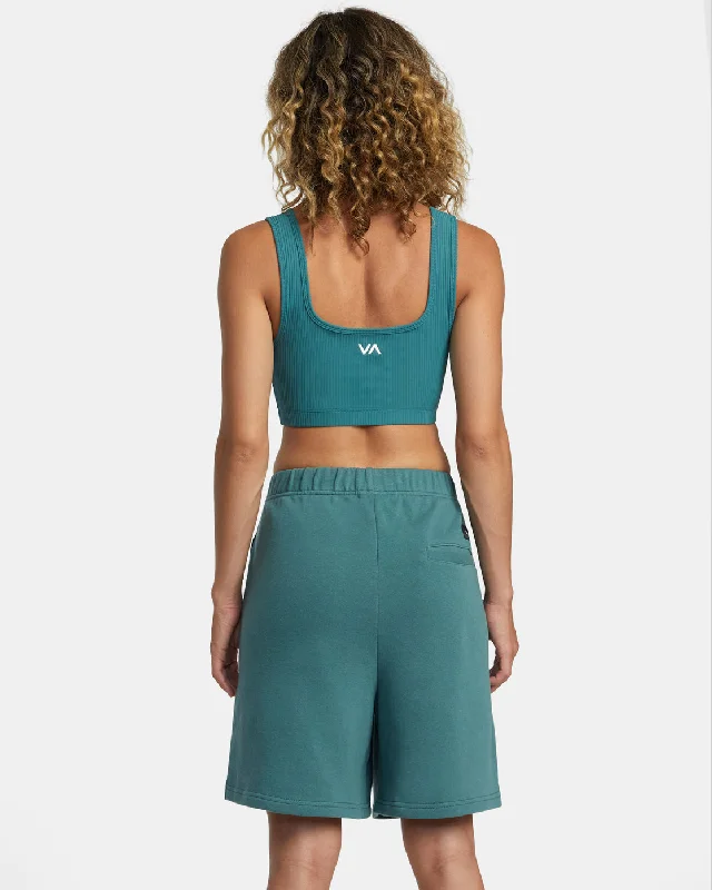 Rose Machado Baggy Oversized Sweat Shorts - Teal