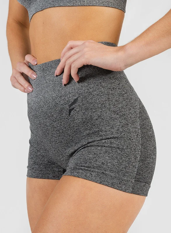 SEAMLESS COMPRESSION SHORTS - ASPHALT