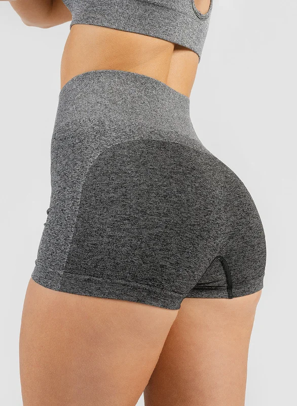 SEAMLESS COMPRESSION SHORTS - ASPHALT