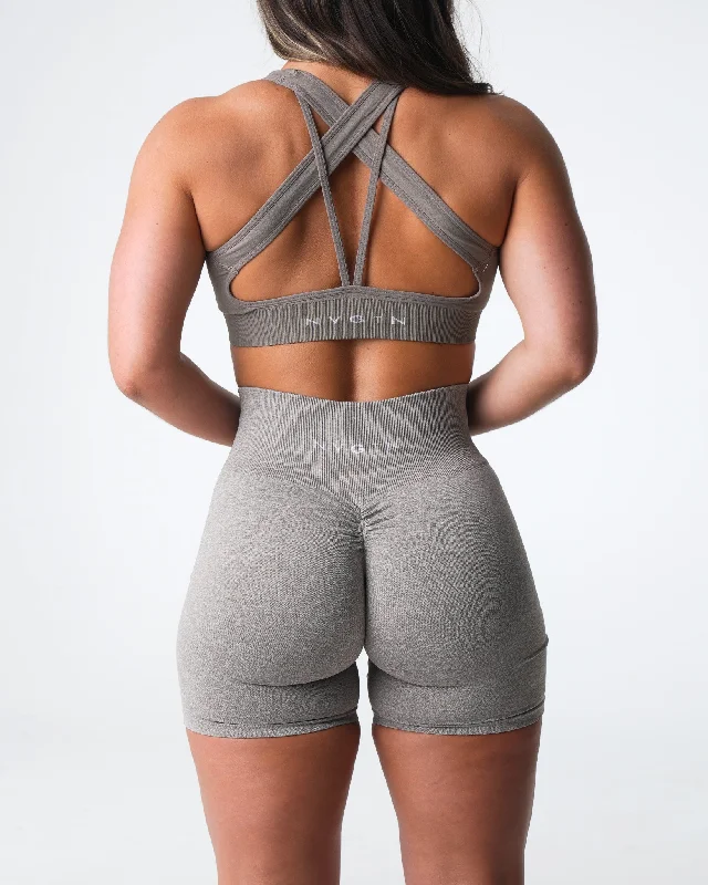 Taupe Scrunch Seamless Shorts