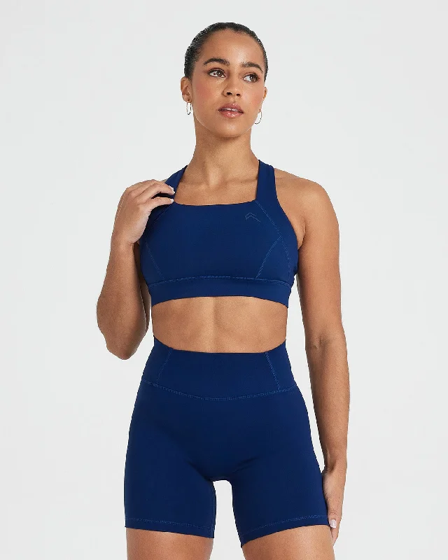 Timeless Wide Strap Sports Bra | Midnight