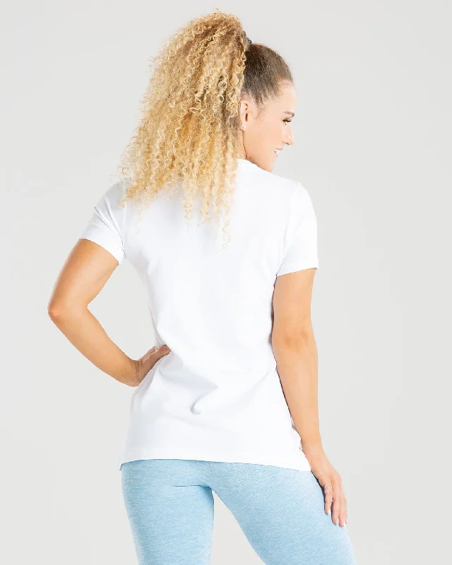 True Long Length T-Shirt | White