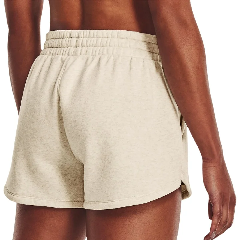 Under Armour Rival Fleece Womens Training Shorts - Beige