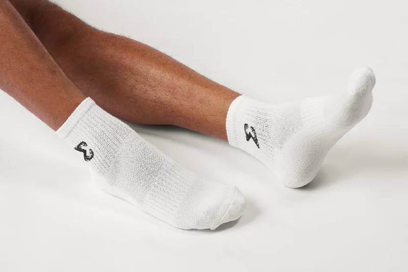 White Short Crew Socks