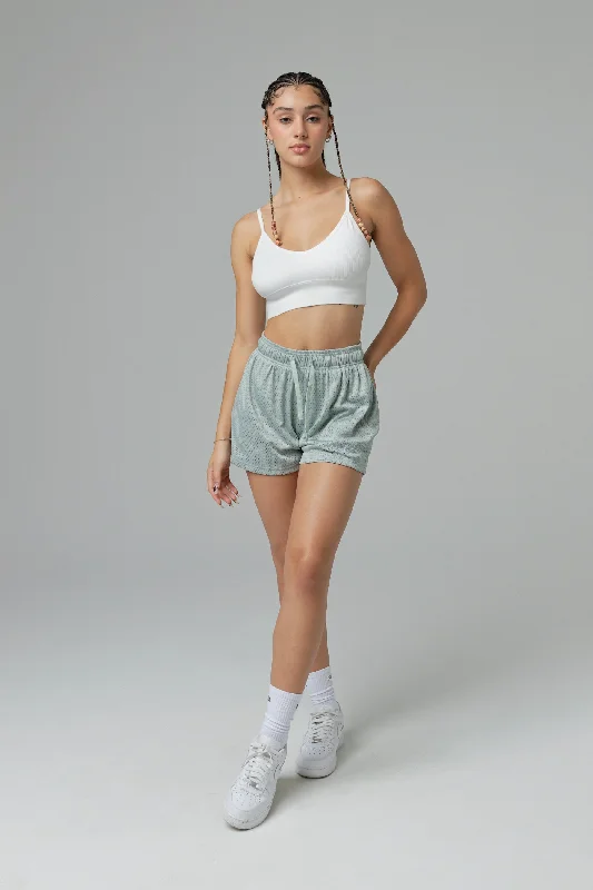 WOMEN'S BASIC SHORTS - ICE GREY