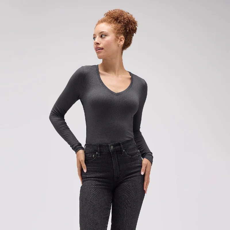 Women's Slim Merino Long Sleeve V-Neck