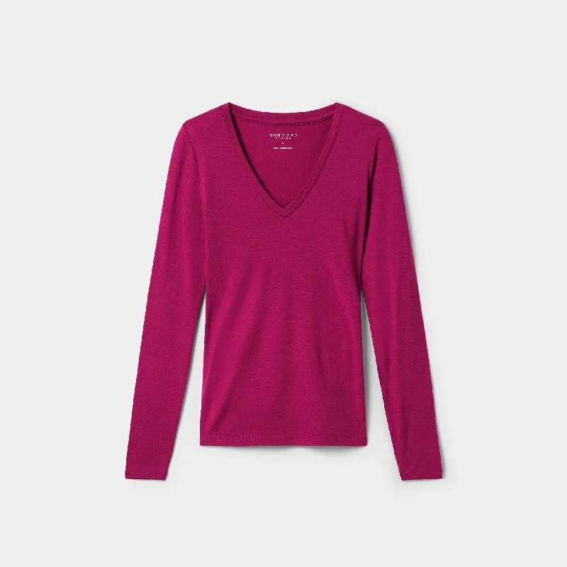 Women's Slim Merino Long Sleeve V-Neck