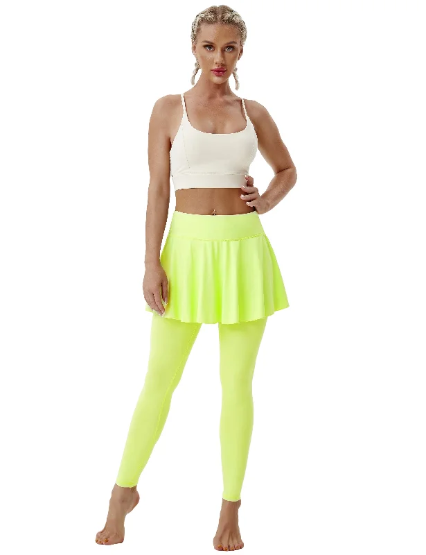 Athletic Tennis Golf Skort with Pocket Shorts neonyellow