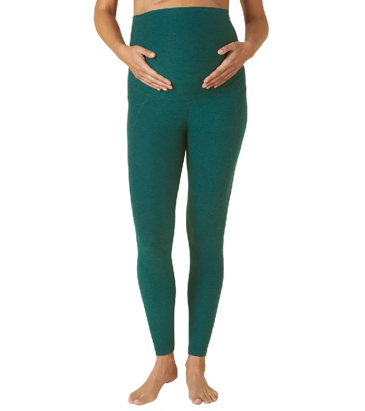 Beyond Yoga Spacedye Maternity Out of Pocket High Waisted 7/8 Leggings Lunar Teal Heather