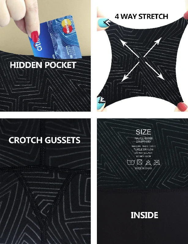 26"" inseam 3D Printed Yoga Pants MAZE