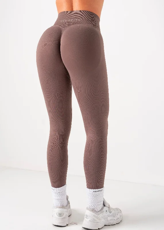 ULTIMATE SEAMLESS SCRUNCH LEGGINGS MINI - STEEL BROWN