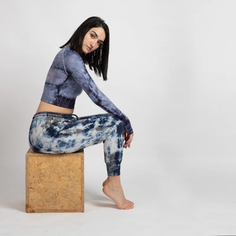 DYED JOGGER PANTS - Blue