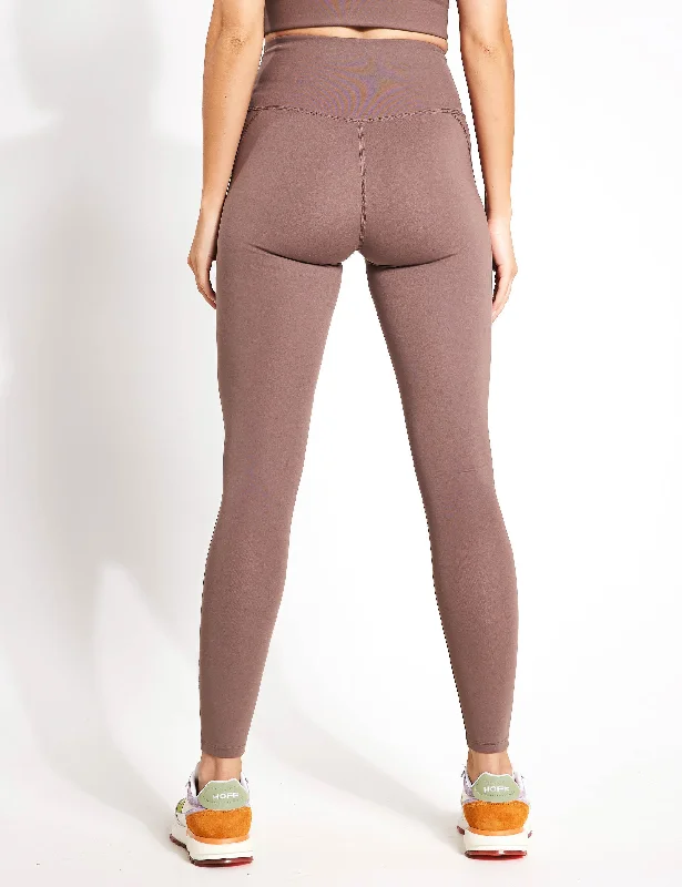 Compressive High Waisted Legging - Porcini