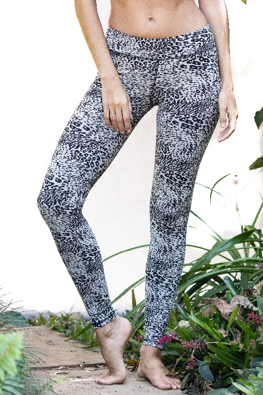 Leggings Leopard Light Grey Black