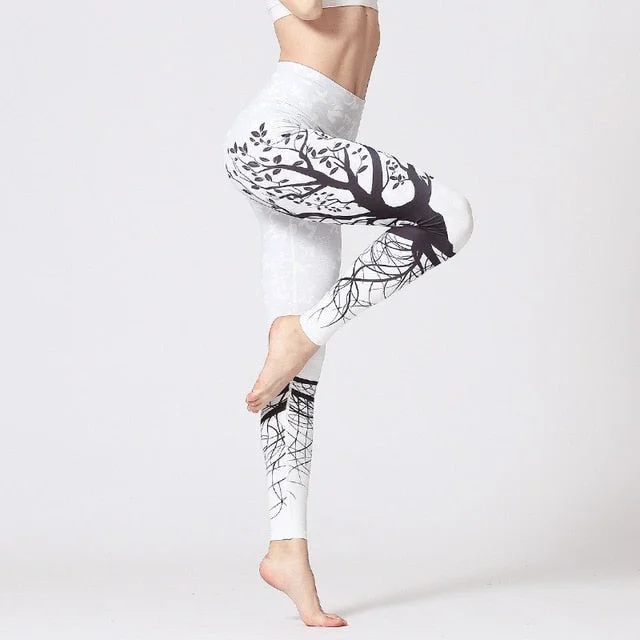 LI-FI Fitness Yoga Pants Women Leggings Floral Workout Sports Running Leggings Sexy Push Up Gym Training Wear Elastic Slim Pants