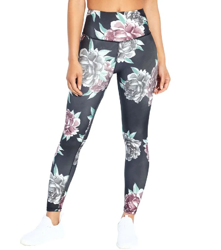 Marika Astrid Reversible Legging Blk Peony Mix/Blk Brush Strokes