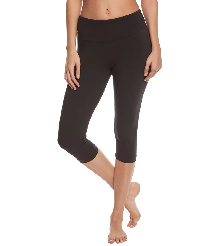 Marika Tummy Control Cotton Yoga Capris Black