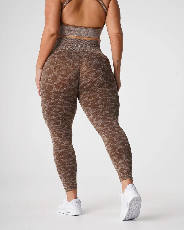 Mocha Leopard Seamless Leggings