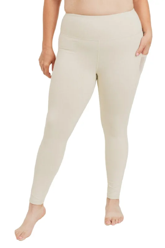 Mono B High waist Essential Leggings with Mesh Pockets APH2420 Plus